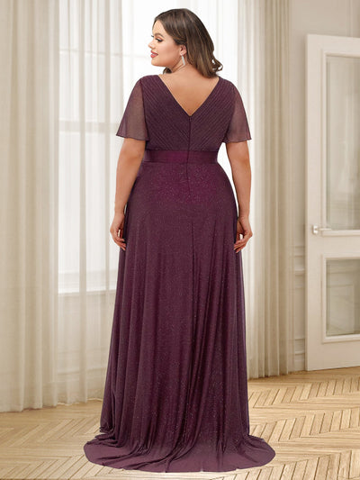 A-Line/Princess V-Neck Floor-Length Ruffles Bridesmaid Dresses