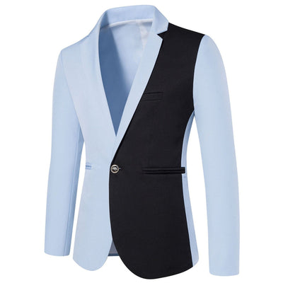 Tailored Fit Notched Lapel Single Breasted One-button Men's Party Jacket