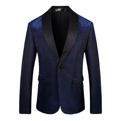 Tailored Fit Shawl Lapel Single Breasted One-button Men's Party Jacket