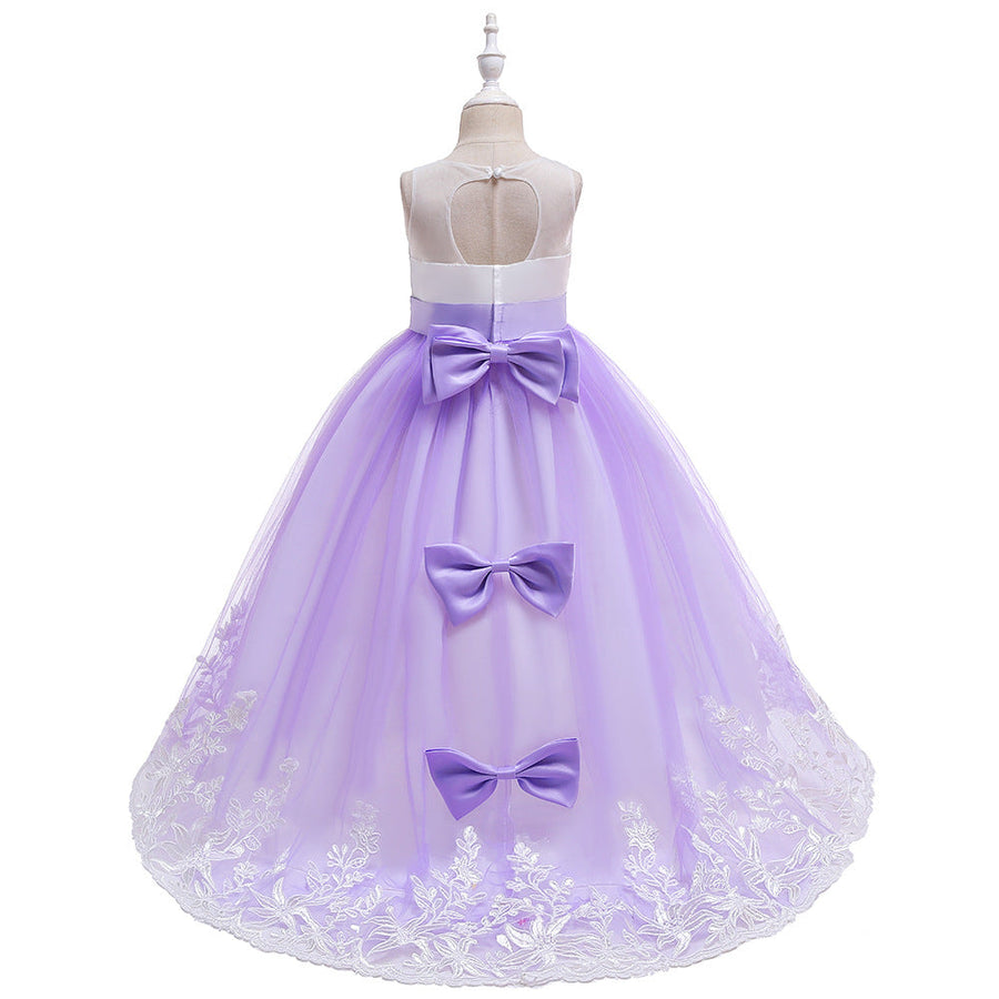 Princess Ball Gown Scoop Sleeveless Flower Girl Dresses with Appliques