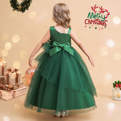 A-Line/Princess Asymmetrical Sleeveless Christmas Dresses with Sash