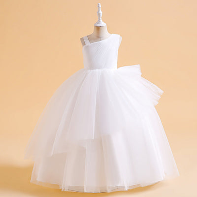 A-Line/Princess Asymmetrical Sleeveless Christmas Dresses with Sash