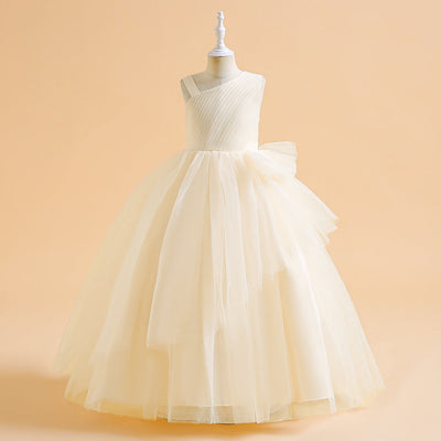 A-Line/Princess Asymmetrical Sleeveless Christmas Dresses with Sash