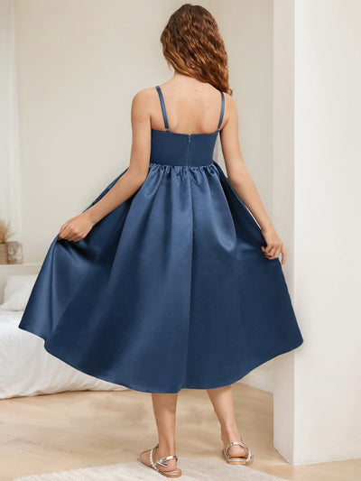 A-Line/Princess Sweetheart Sleeveless Bow Junior Bridesmaid Dresses