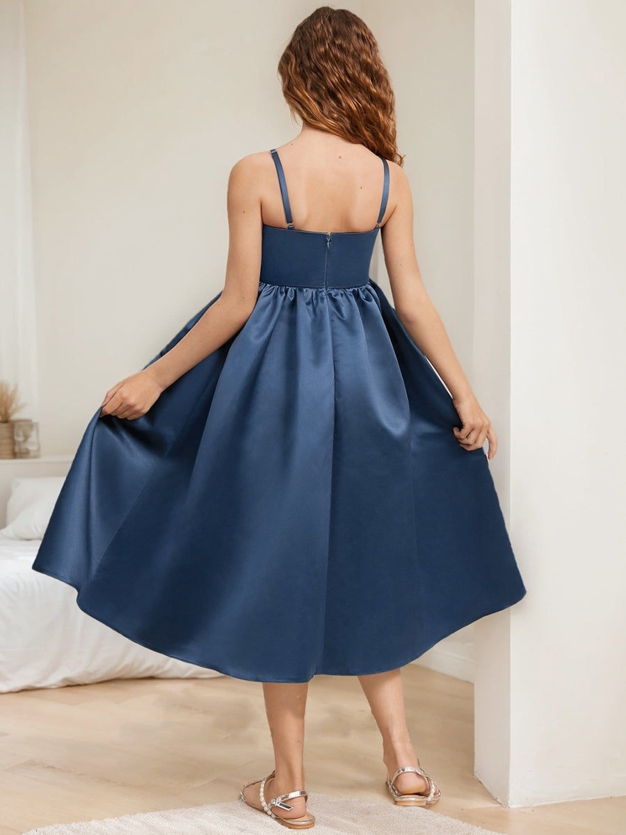 A-Line/Princess Sweetheart Sleeveless Bow Junior Bridesmaid Dresses