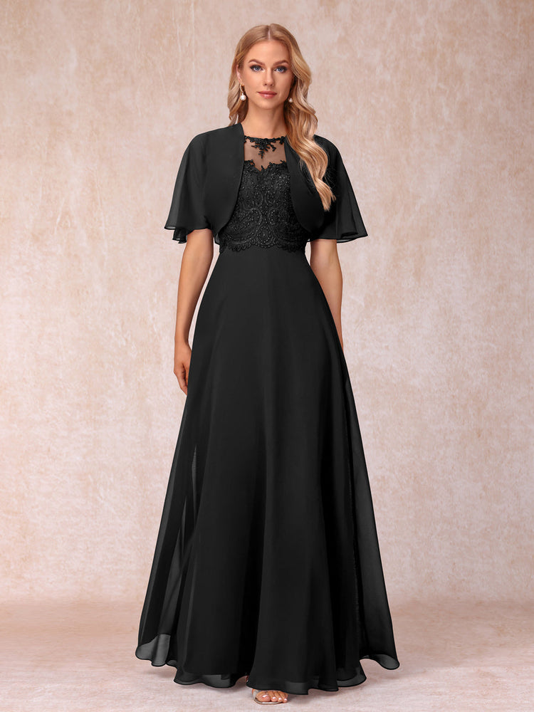 Black mother of the bride 2025 dresses with jackets