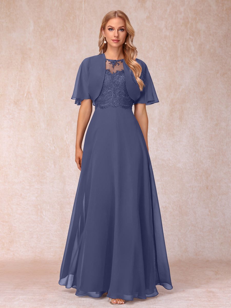 Stormy blue mother hotsell of the bride dress