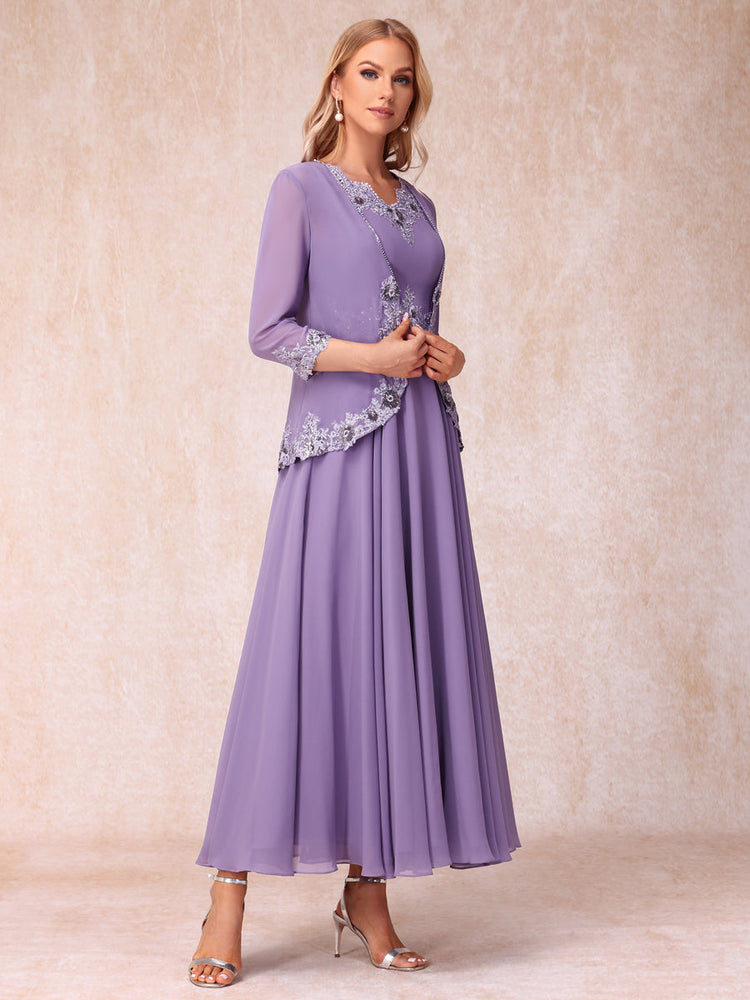 Long evening dress with hot sale jacket