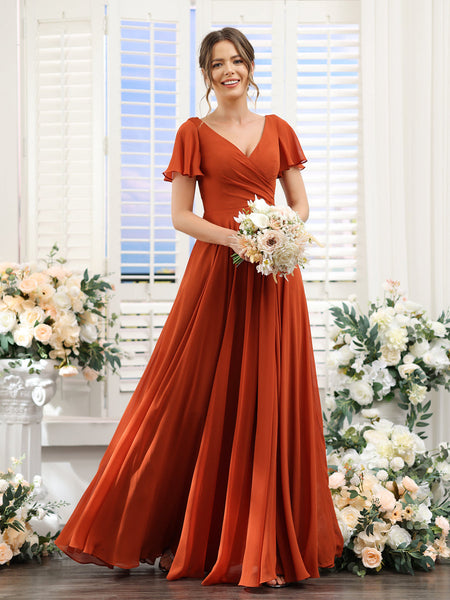 Cheap burnt orange sales bridesmaid dresses