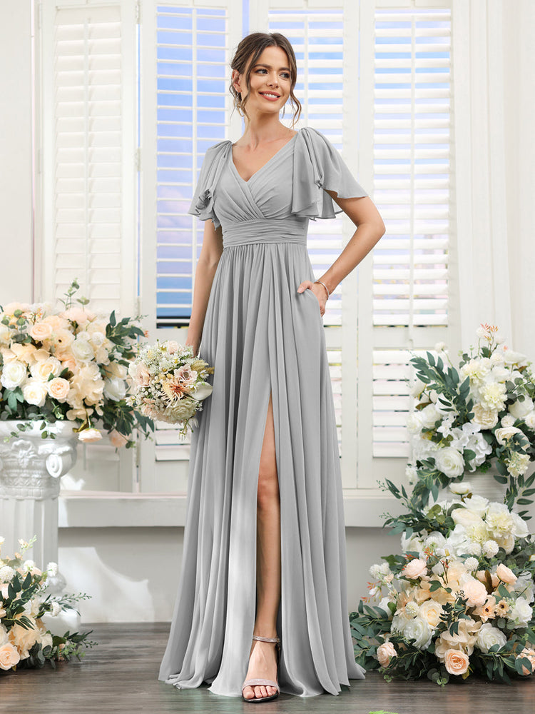 Silver bridesmaid clearance dresses short