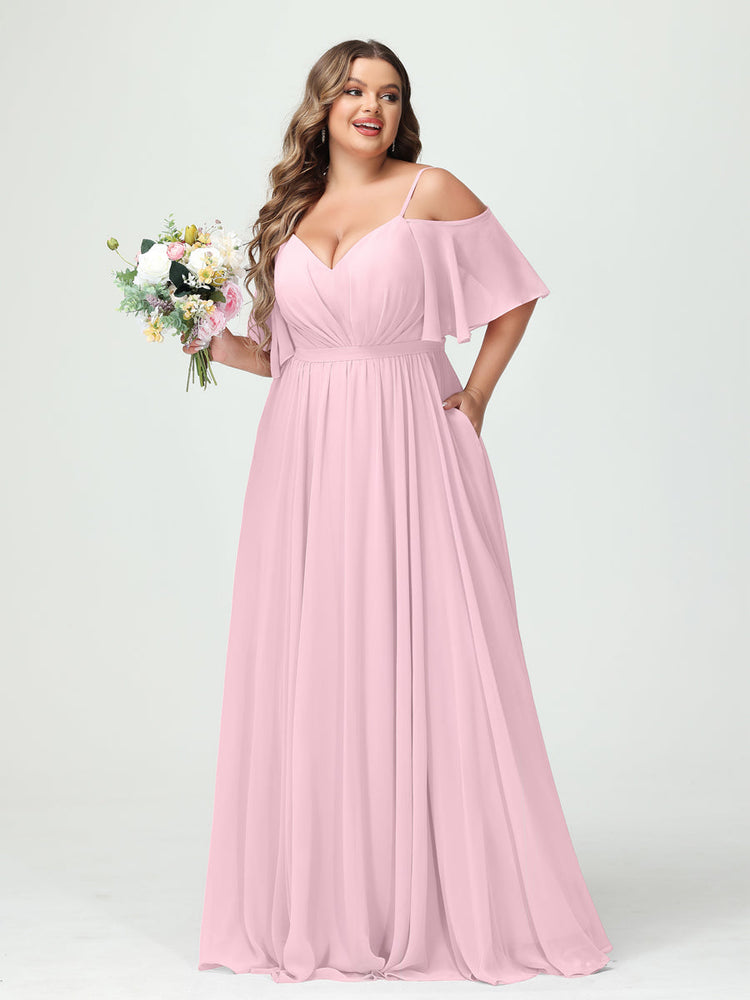 Light pink bridesmaid dress hotsell plus size