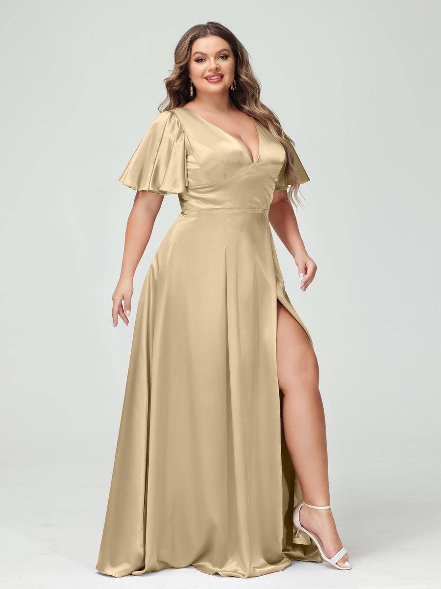 Plus satin dress best sale