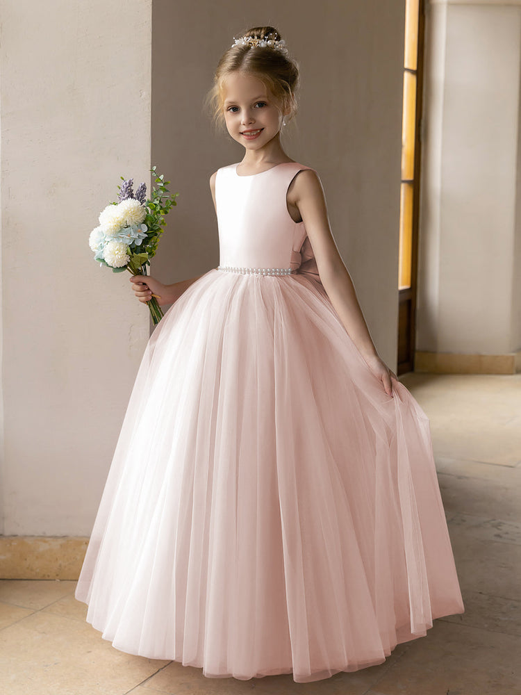 Pearl pink store flower girl dress