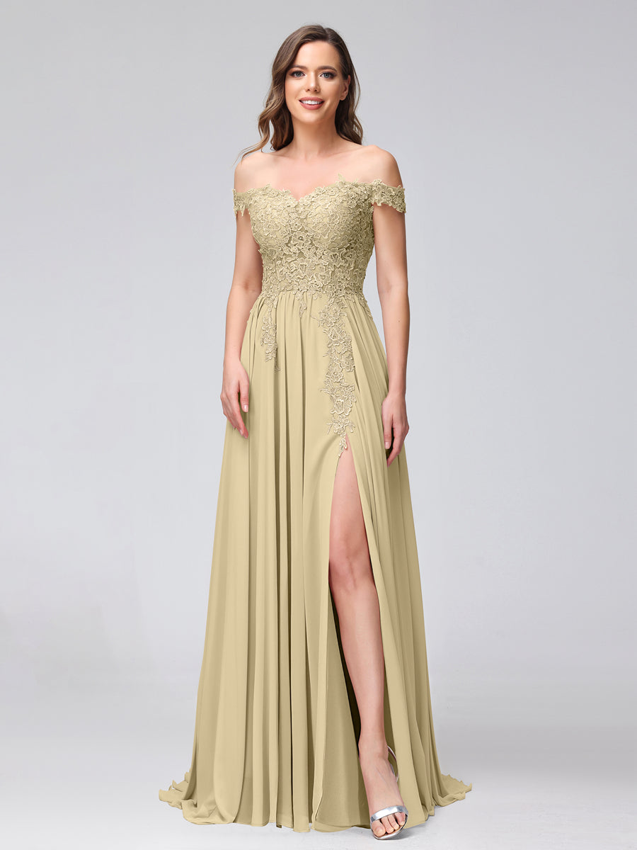 Long flowy off the shoulder clearance dress