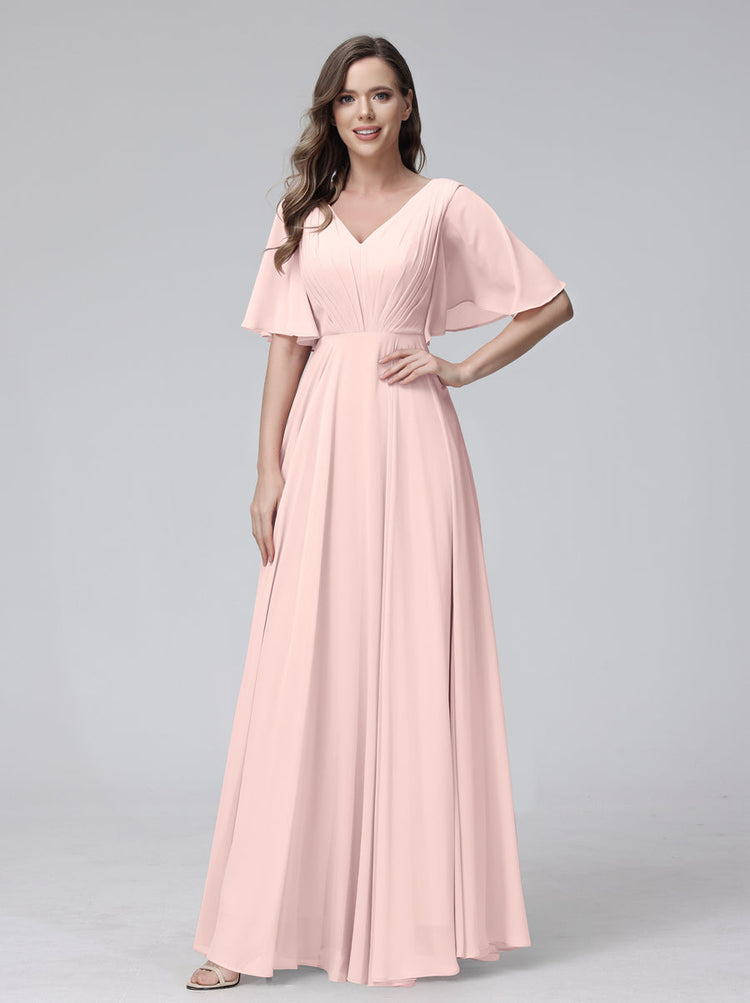 Light pink bridesmaid outlet dresses uk