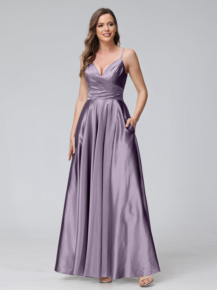 Light purple bridesmaid dresses cheap long