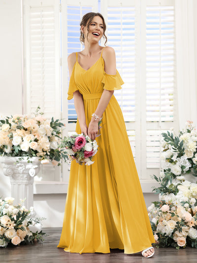 Mustard yellow outlet bridesmaid dresses uk