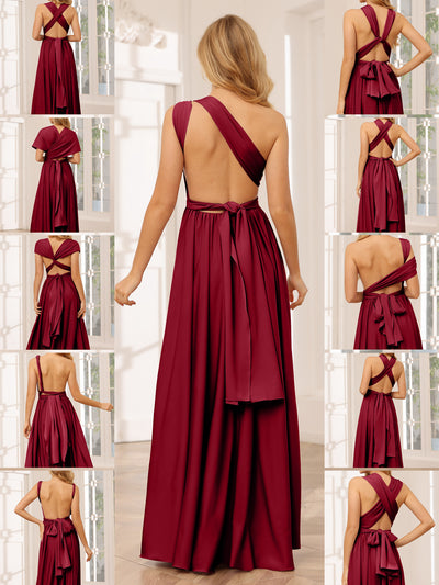 A-Line/Princess Convertible Infinity Long Bridesmaid Dresses