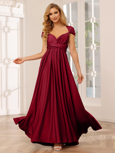 A-Line/Princess Convertible Infinity Long Bridesmaid Dresses