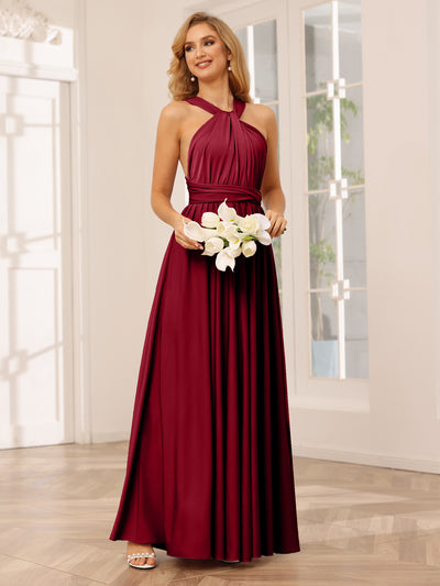 A-Line/Princess Convertible Infinity Long Bridesmaid Dresses